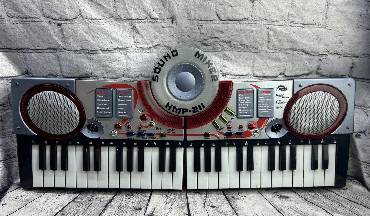 Sound Mixer HMP-211 Toy Light Up Keys Folding Keyboard Twins Fusion