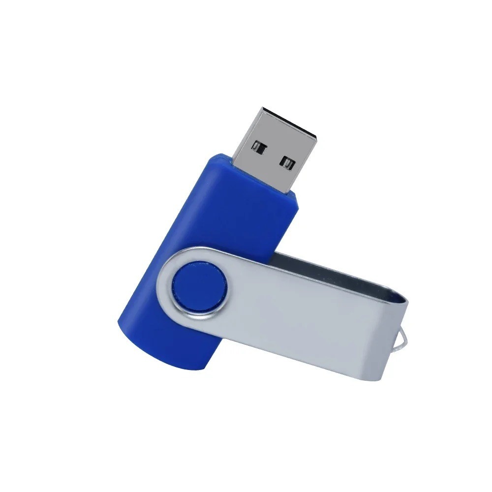 4GB USB Flash Drive Metal Memory Stick Swivel Portable USB Thumb Drive Blue