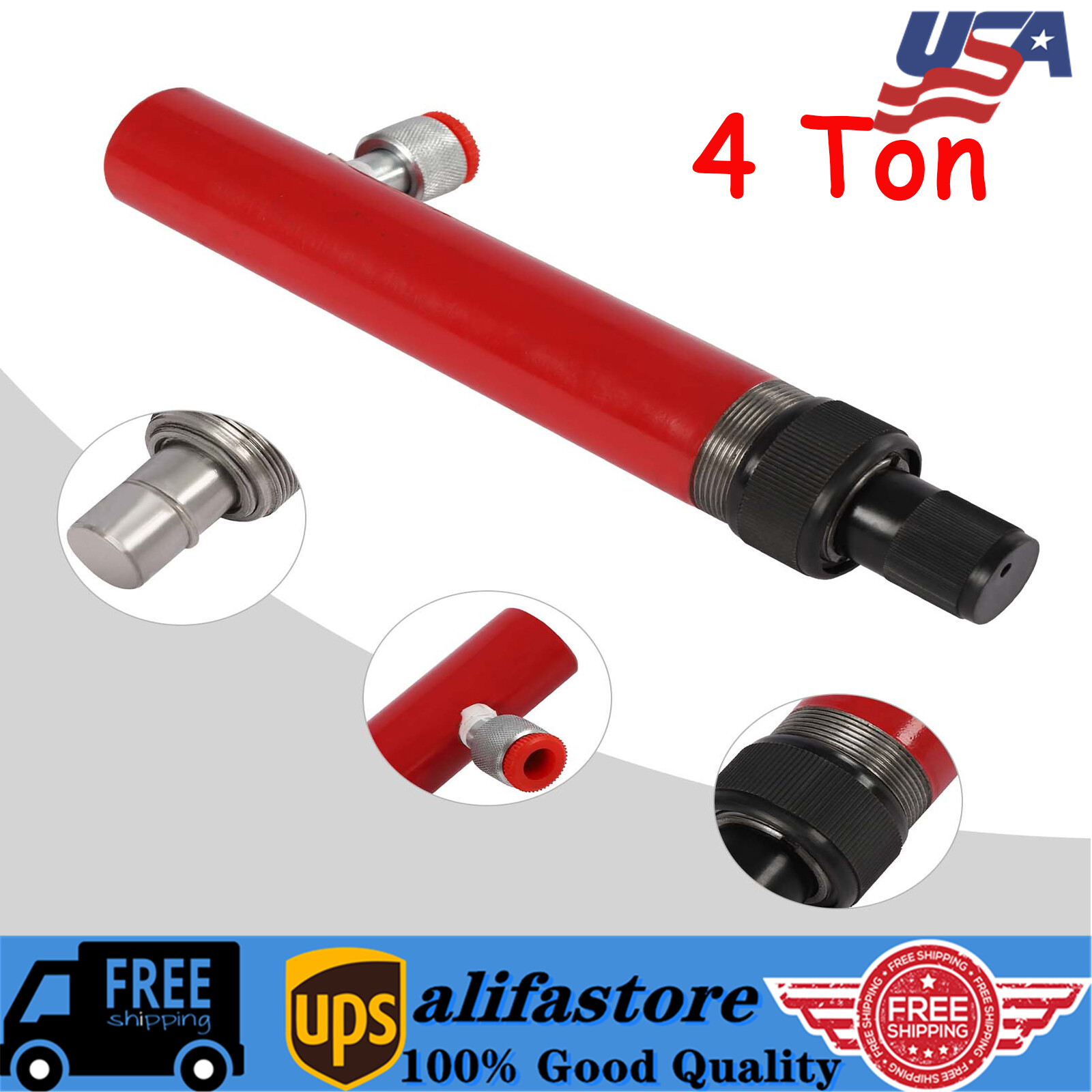 4 Ton Hydraulic Jack Air Pump Lift Ram Body Frame Porta Power Repair Kit Big Red