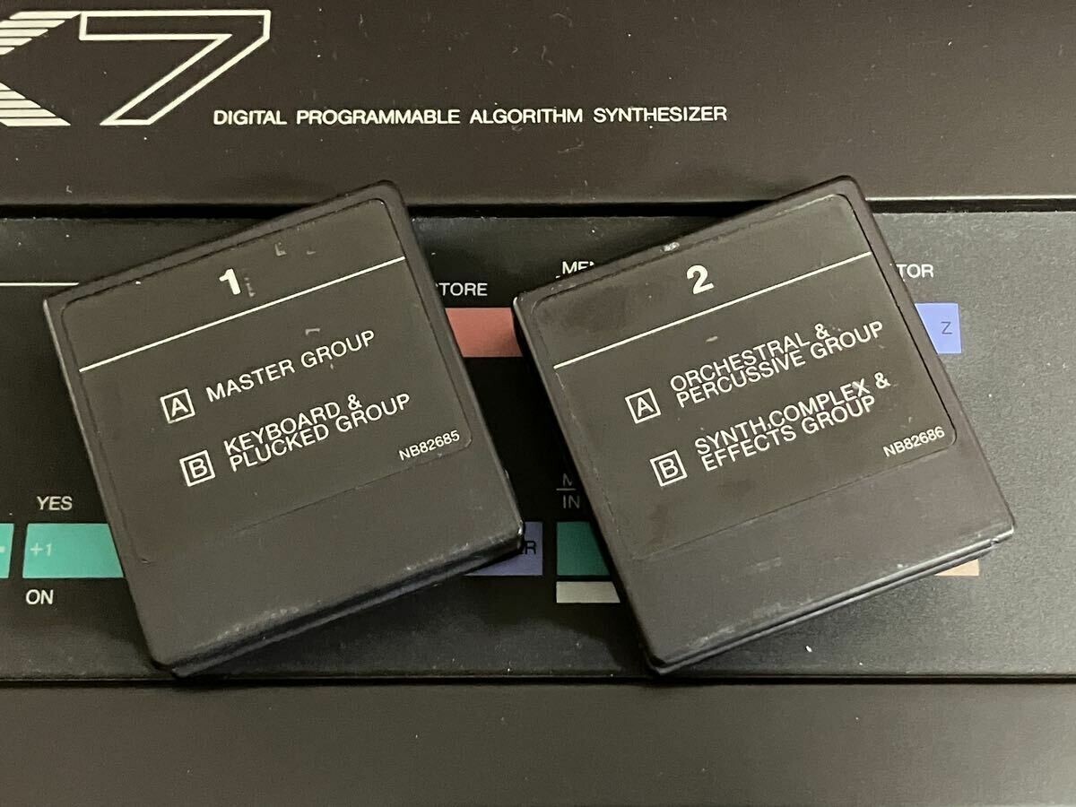 YAMAHA DX7 Voice Rom Date DX7 VOICE ROM 1 and 2 set Yamaha Cartridge 002　used JP