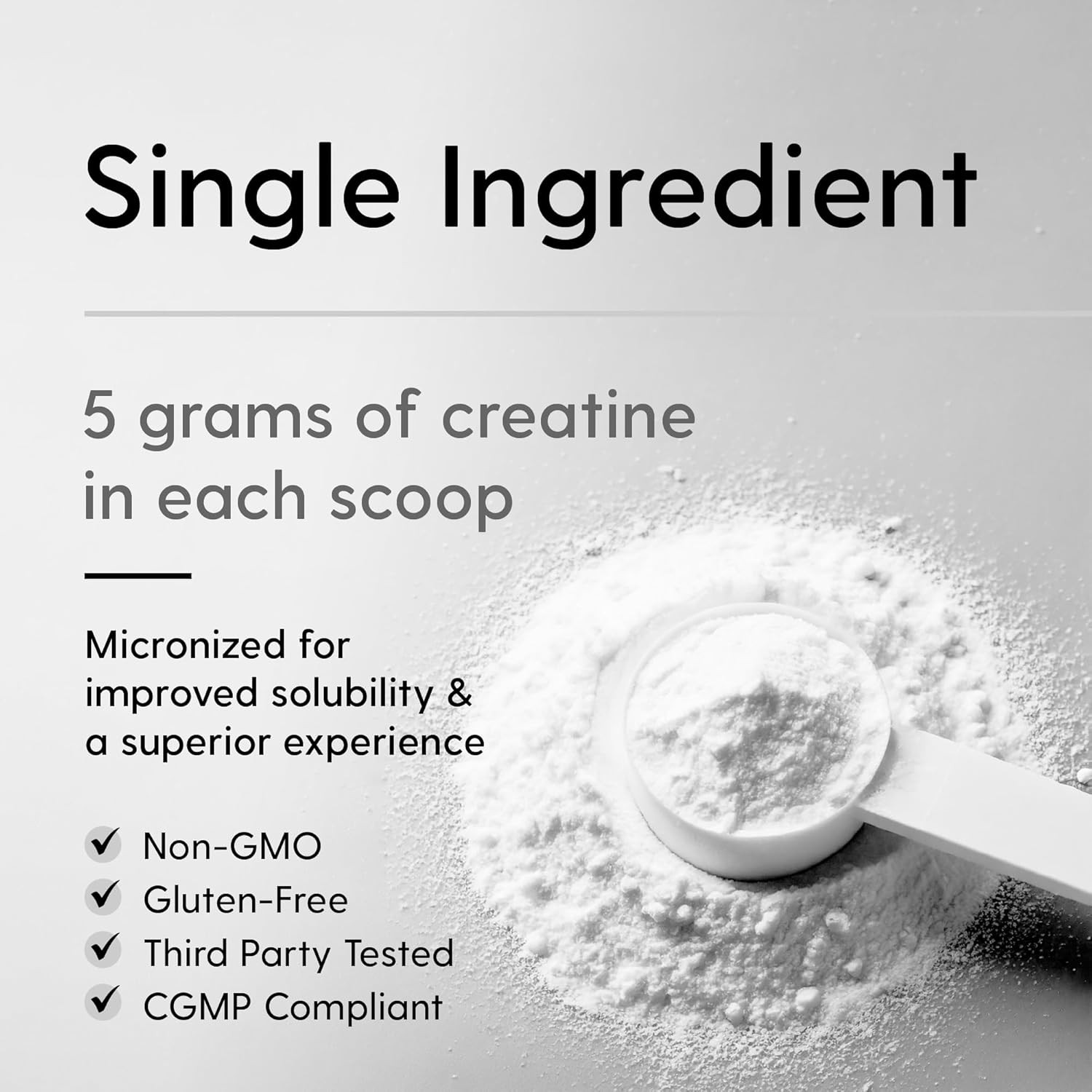 Creatine Monohydrate Micronized Powder 500G - 100 Servings, 5000M
