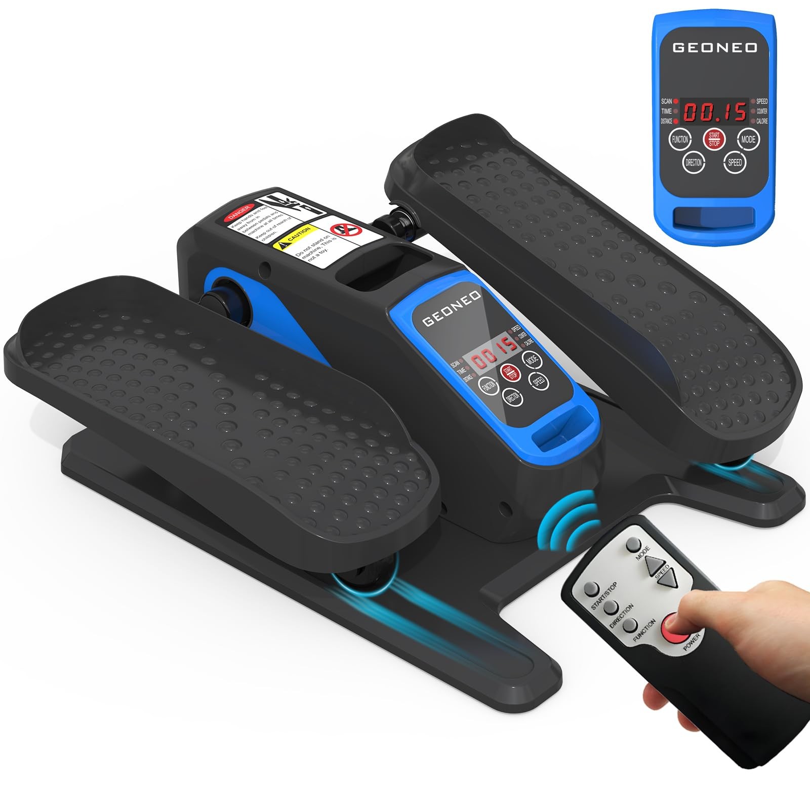 Under Desk Elliptical Machine Electric Seated Pedal Monitor Remote 12 Speed