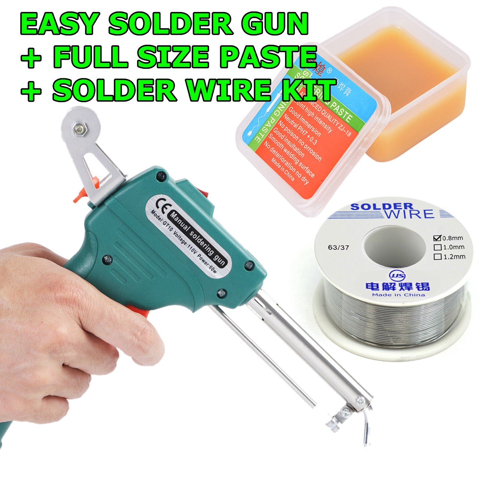 110V 60W Auto Welding Electric Soldering Iron Temperature Gun Solder Tool