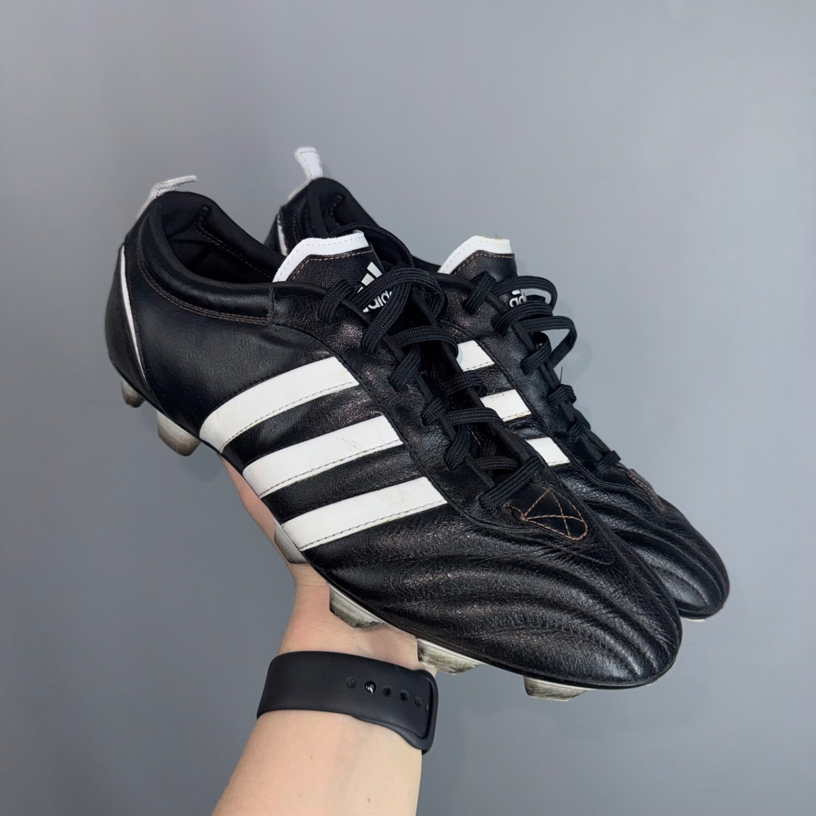 ADIDAS TELSTAR II FG 013927 BLACK BOOTS CLEATS MENS FOOTBALL/SOCCERS LEATHER