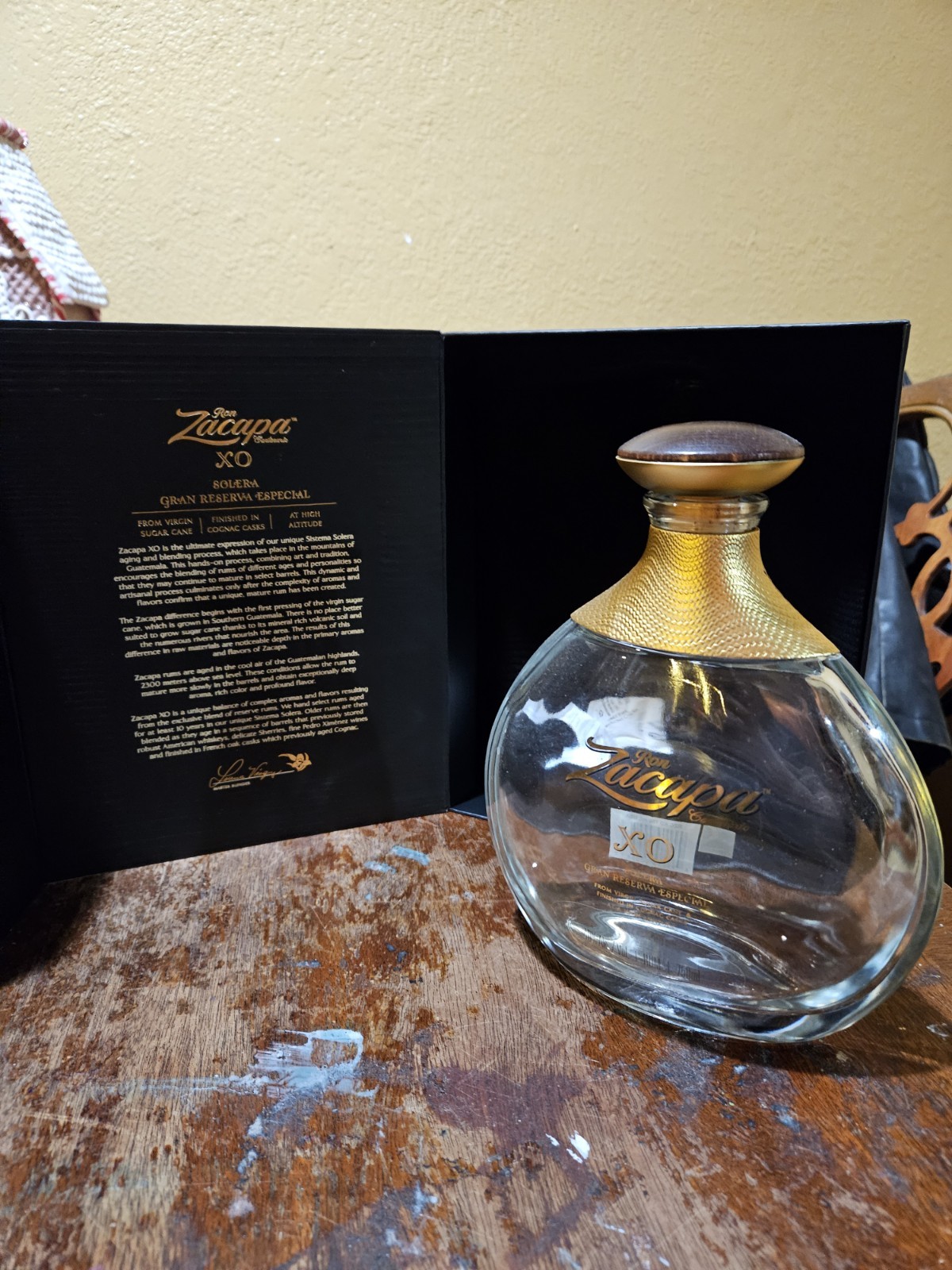 Ron Zacapa XO Centenario Solera Gran Reserva Especial Empty Box And Bottle