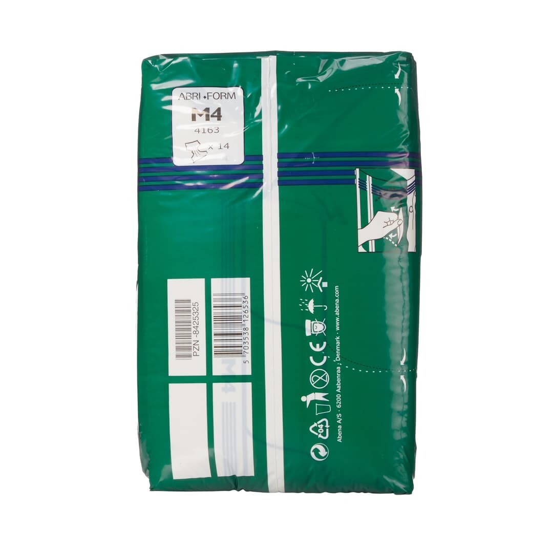 Abena Abri-Form M4 Plastic Back Incontinence Brief 4163 14 Ct(Limit 1 per order)