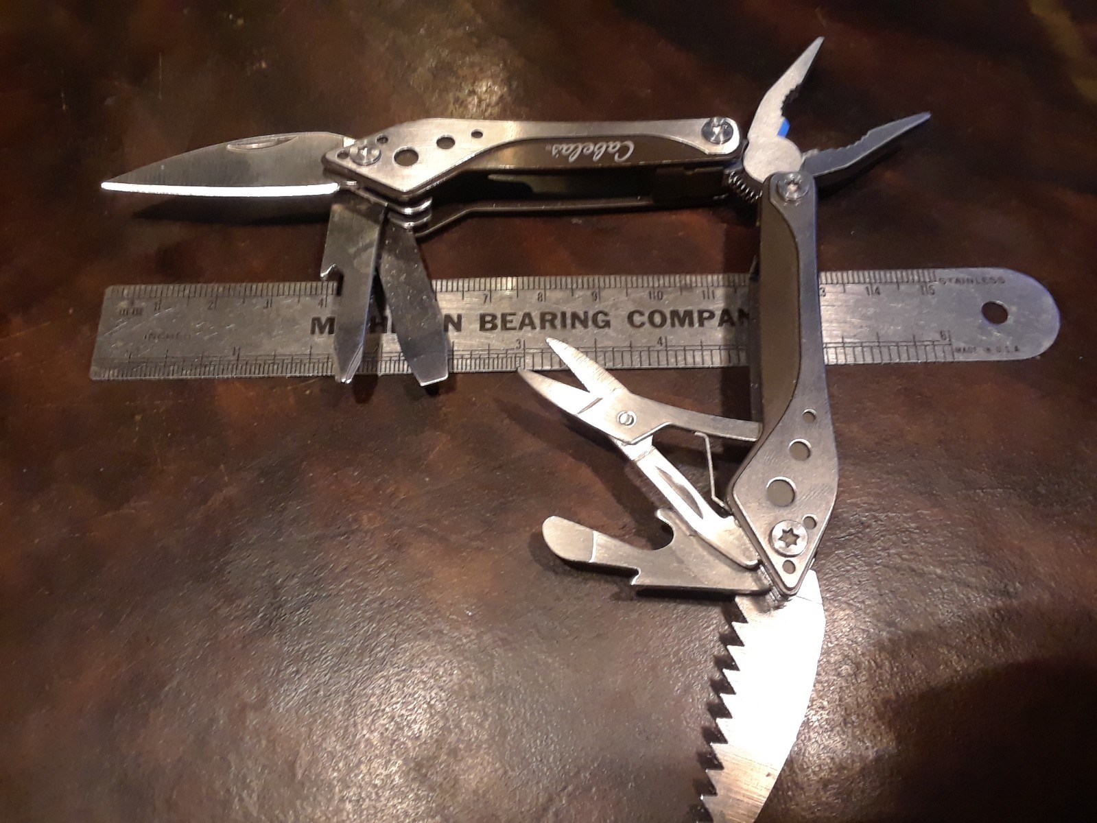 CABELAS SMALL PLIERS MULTI-TOOL Silver/Steel 12n1