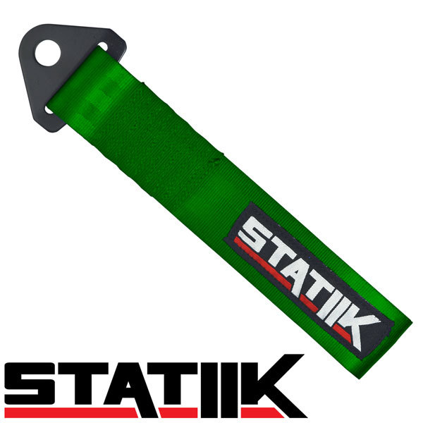 GREEN RACING UNIVERSAL TOW/TOWING STRAP RATED AT 10,000 LB FOR JDM/USDM/KDM