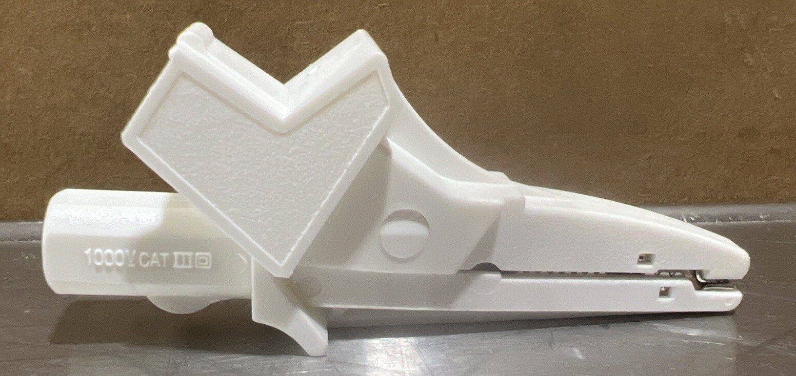 FLUKE 1000V Cat III Alligator Clip White Nos Surplus