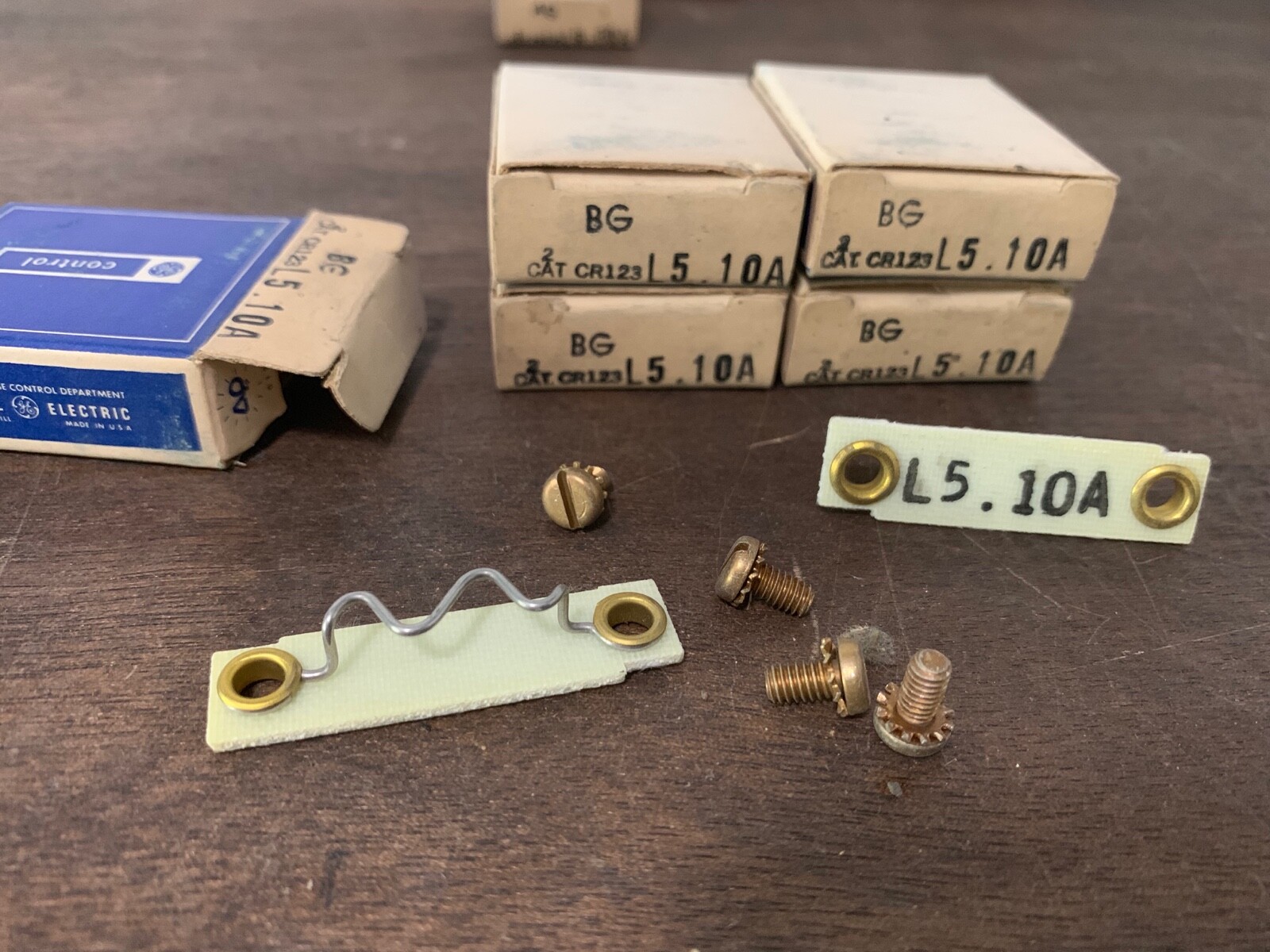 Total of 10 GE Overload Relay Heater Elements CR123L510A, 0.10A, NOS