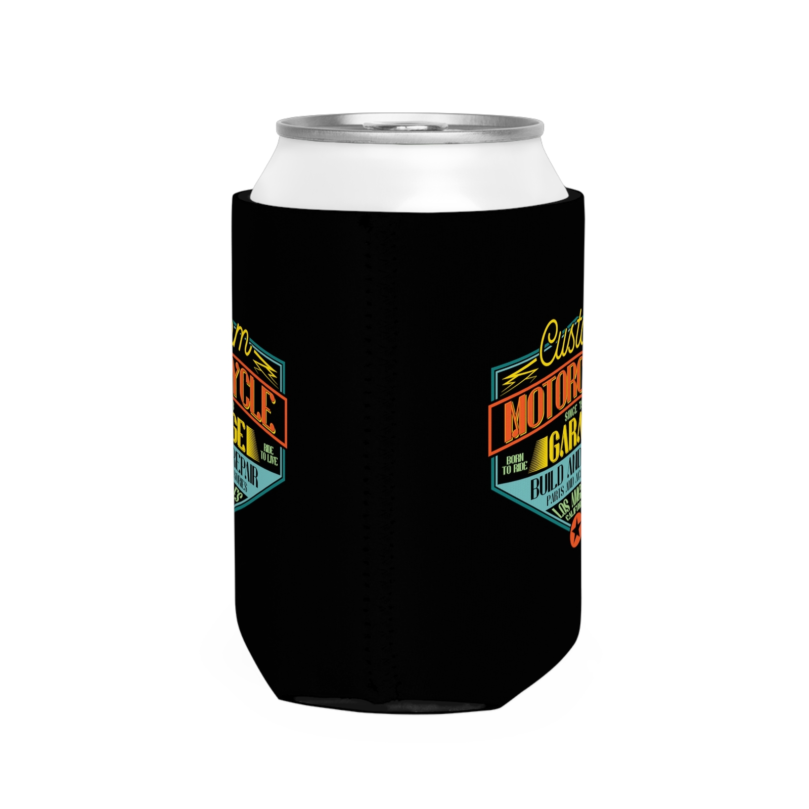 Custom Motorcycle Garage - Can Cooler Sleeve