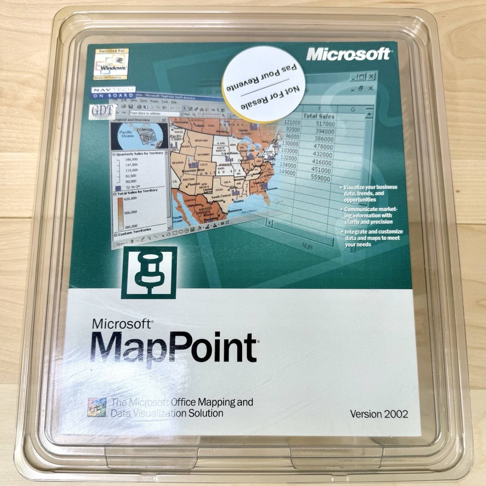 Microsoft MapPoint Version 2002 New Unopened Mapping & Data