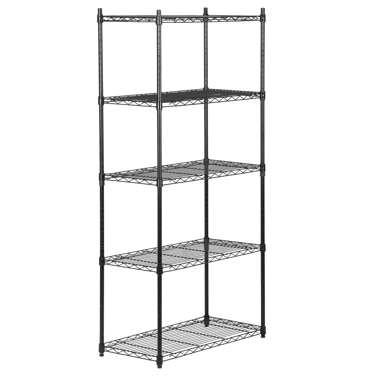 5 Tiers Wire Shelving Unit Rack Large Space Adjustable Storage Shelves Kitchen