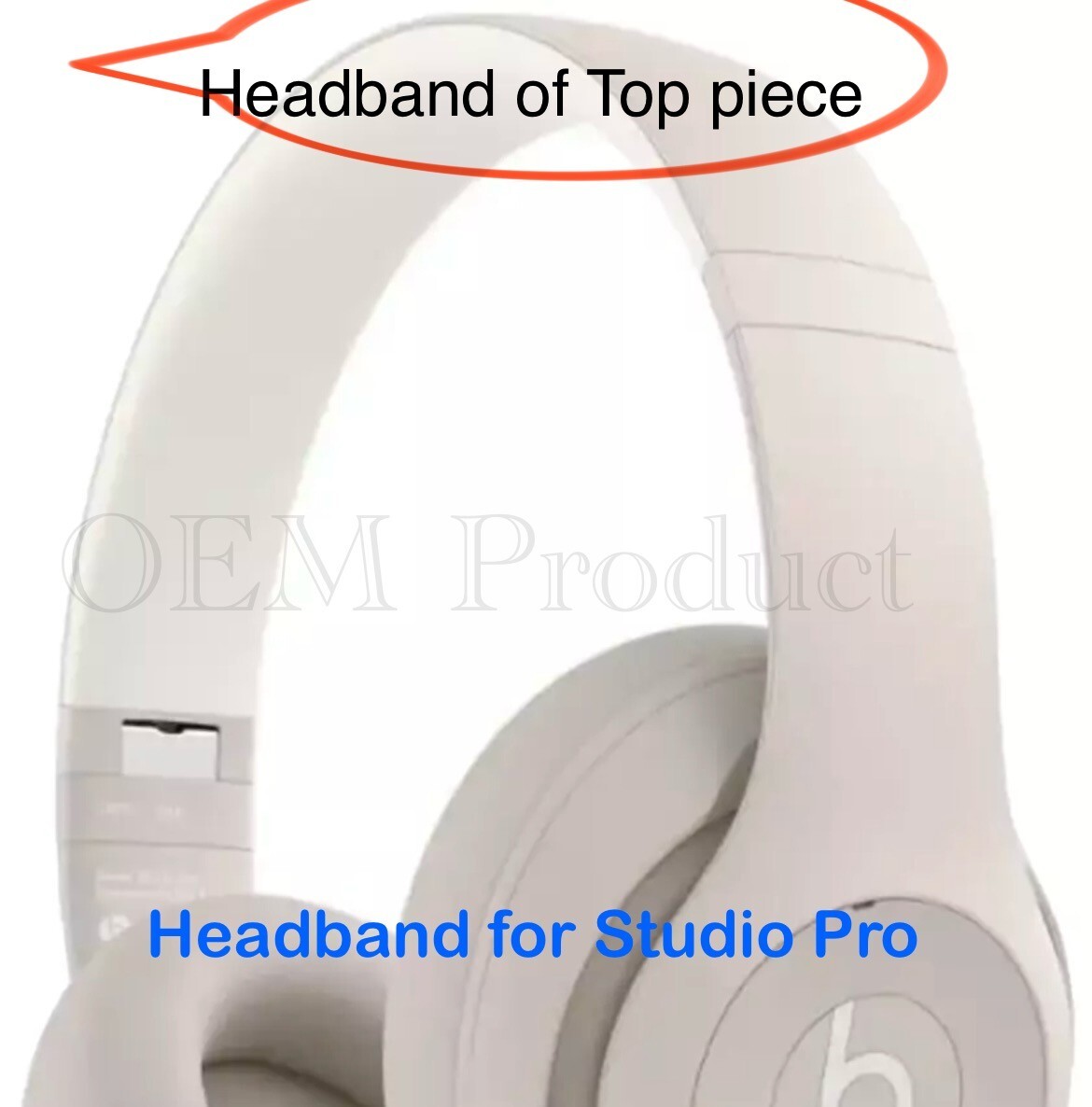 Original Beats Studio Pro (2023) A2924 Wireless Headband Replacement - Sandstone