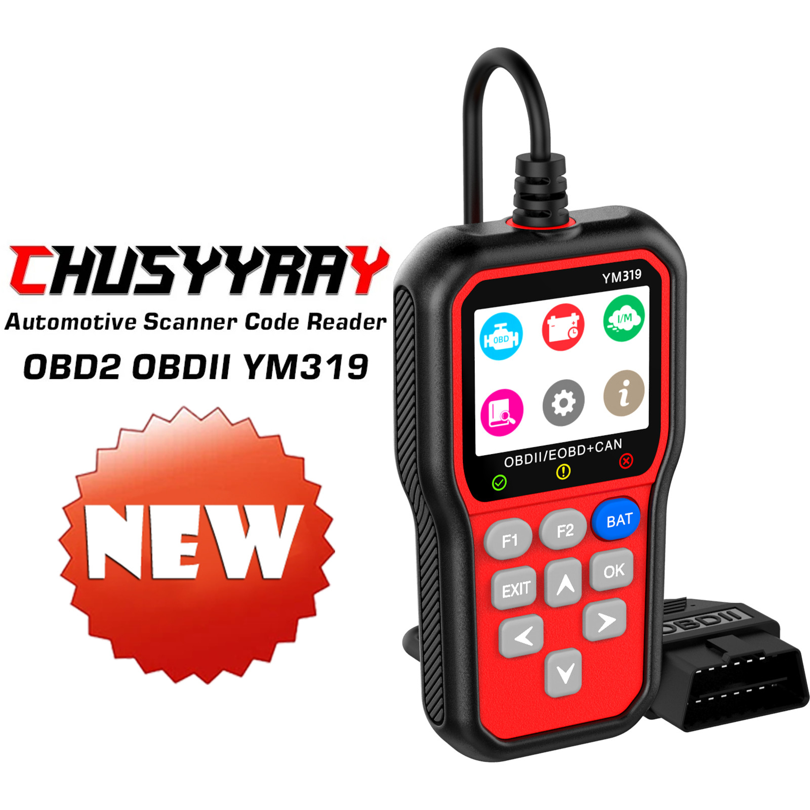2025 Auto OBD2 Scanner Car Check Engine Fault Code Reader OBDII Diagnostic Tool