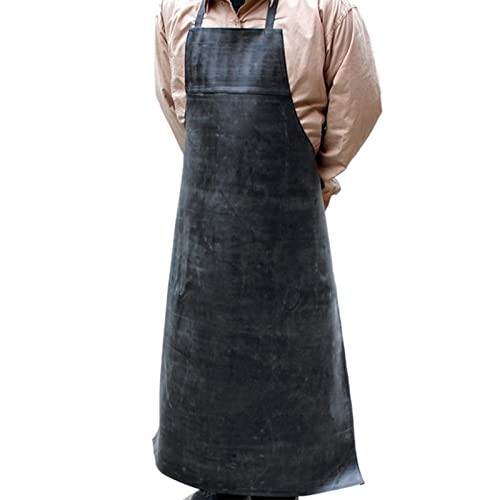Waterproof Apron Rubber,42" Adjustable Extra Long Industrial Work Apron for