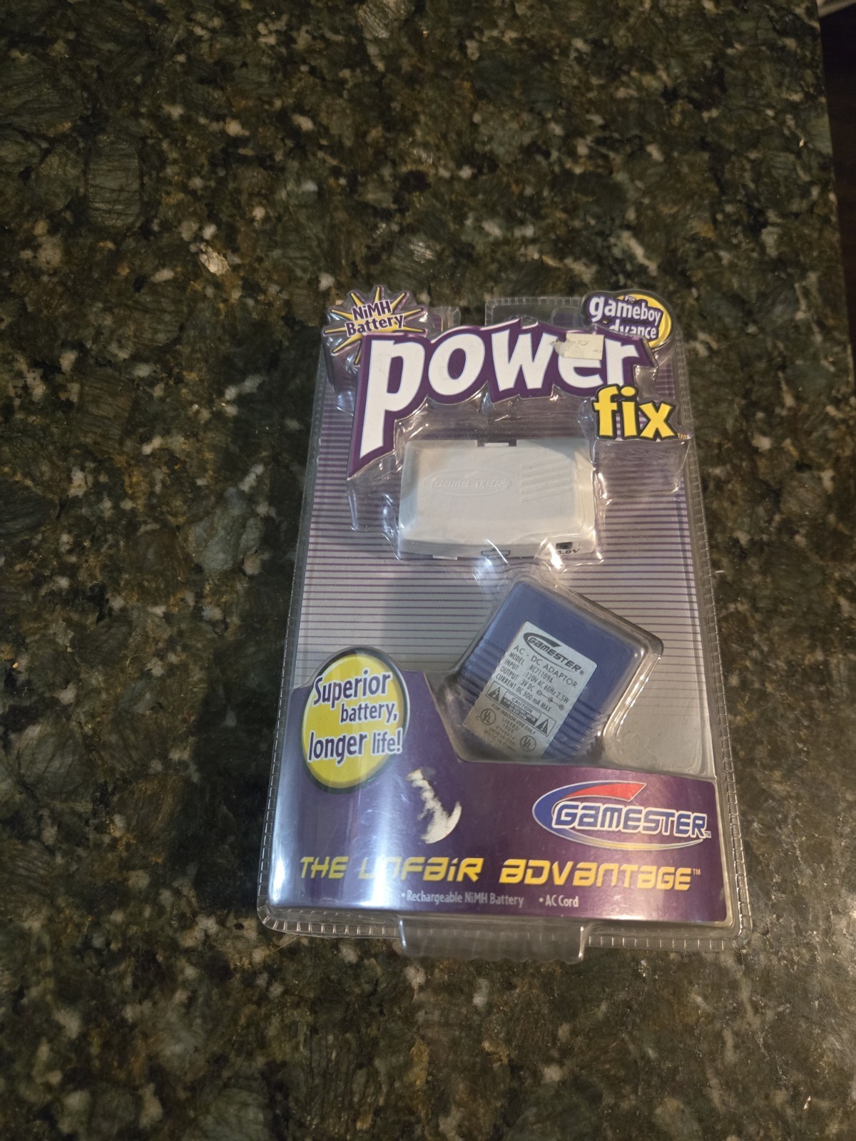 Gamester NiMH Battery Power Fix 4 Nintendo Gameboy Advance New Old Stock Sealed