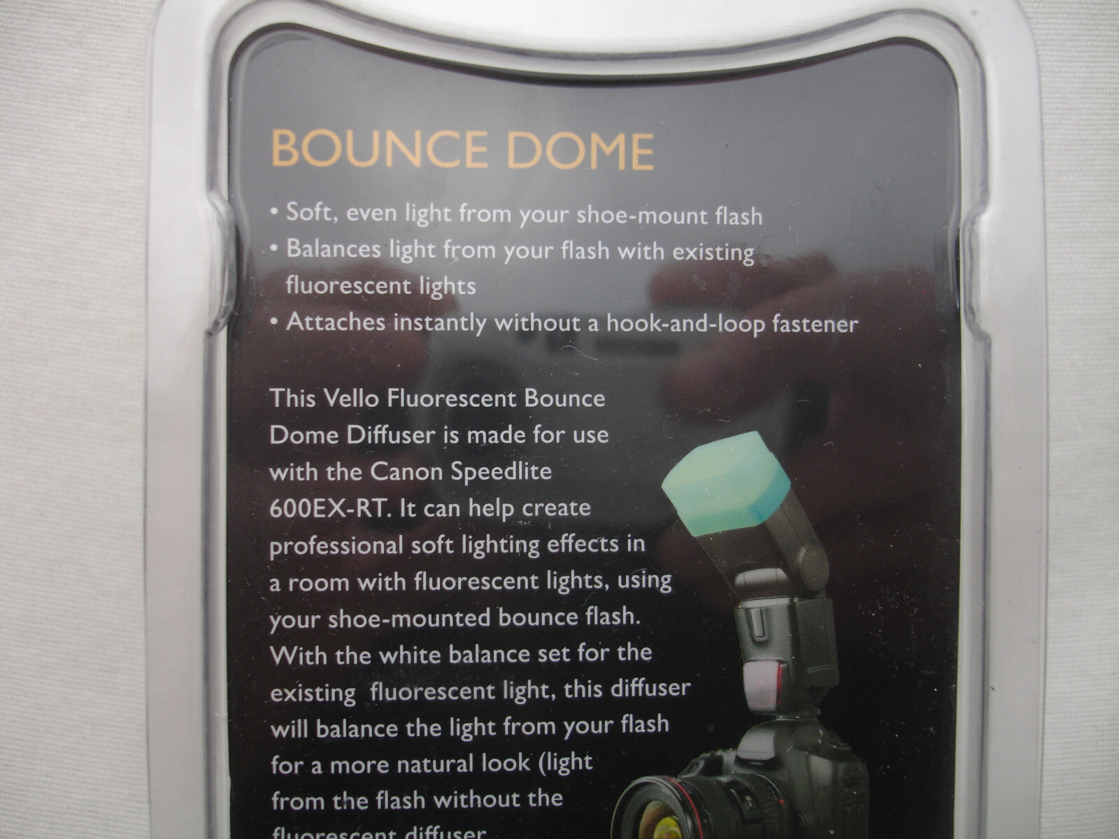 Vello Bounce Dome Diffuser for Canon Speedlite 600EX-RT Green