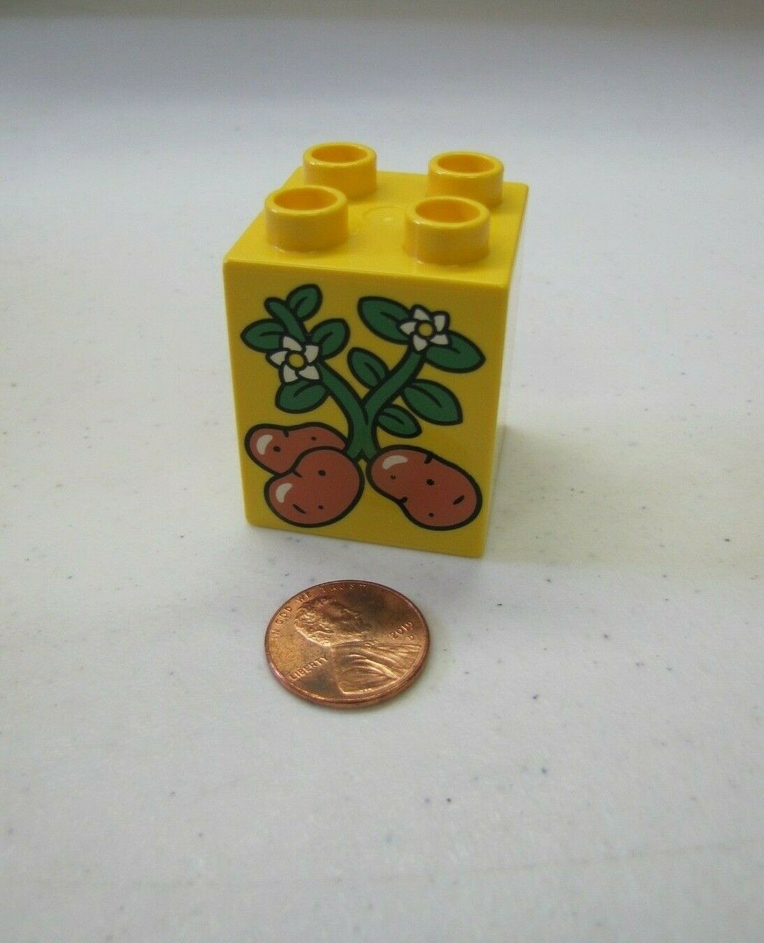 Lego Duplo POTATO PLANT VEGETABLE FOOD GROCERIES PRINTED BLOCK Potatoes Farm