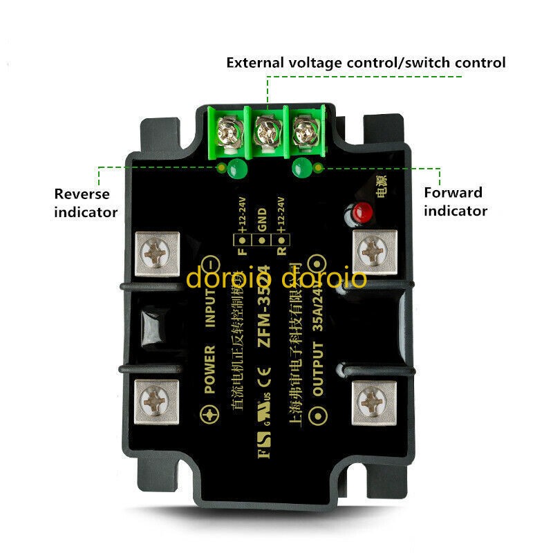 High-power DC motor forward and reverse control module 25A 48V