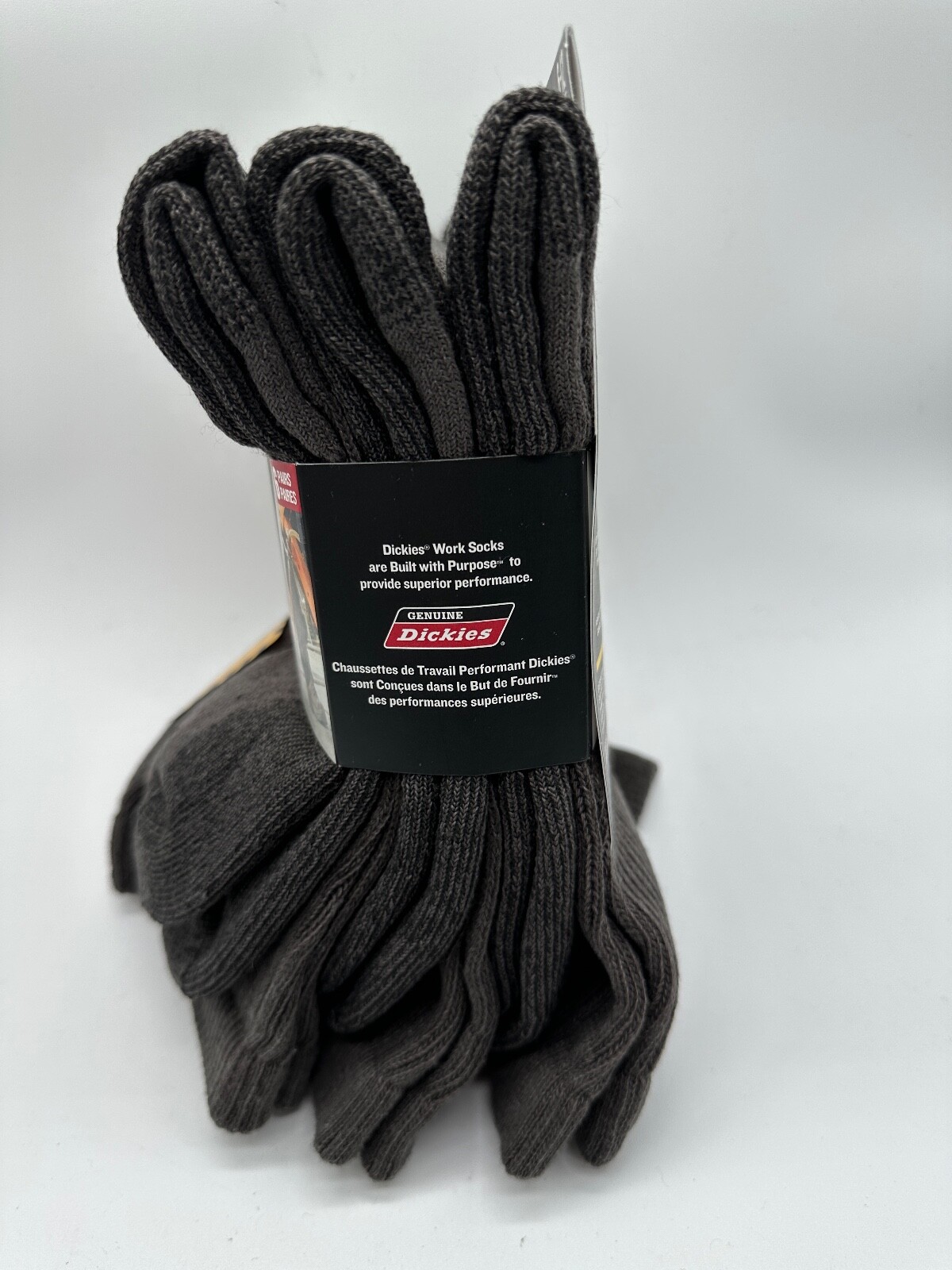 NEW 6 PAIR PACK DRI-TECH CREW GENUINE DICKIES MENS FLEX PERFORMANCE WORK SOCKS