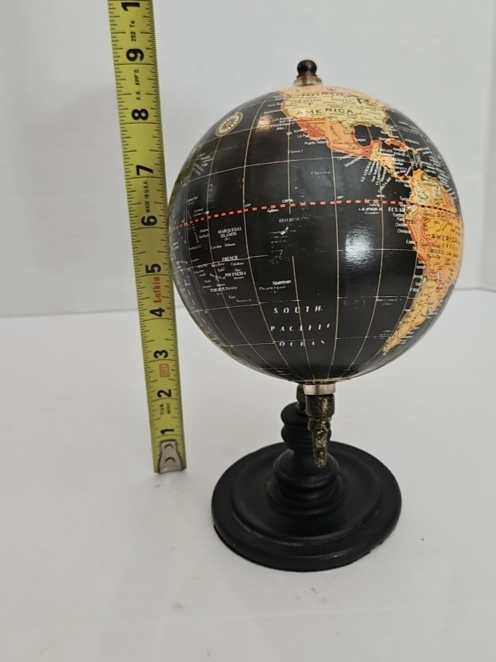 Tabletop World Globe Black Decorative Desk Decor Display