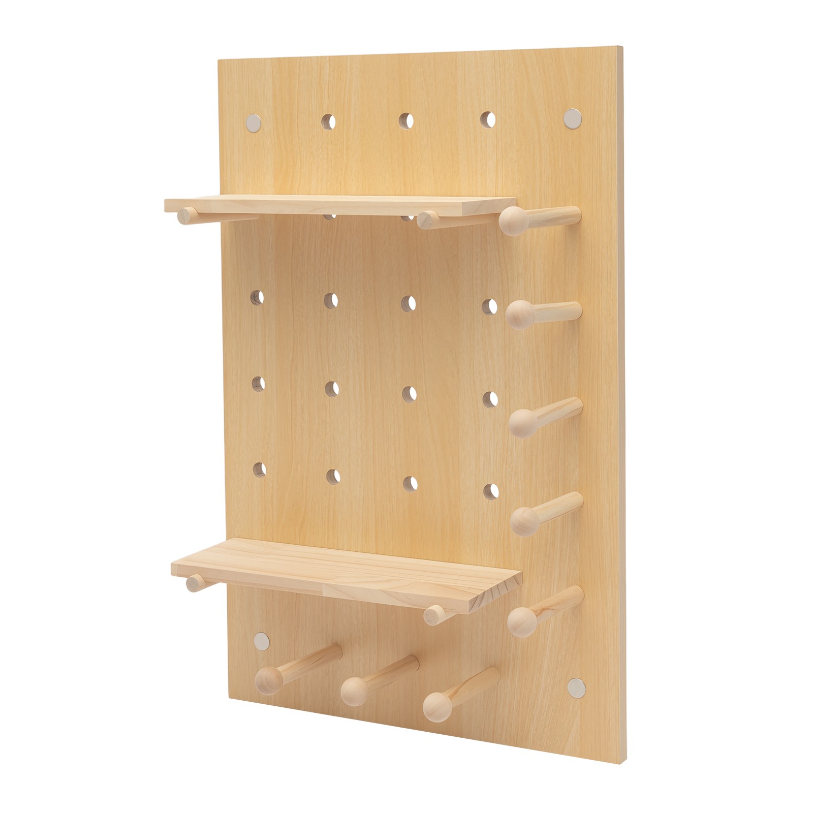 Wood Pegboard Combination Wall Organizer Kit Wooden Display Pegboard Panel