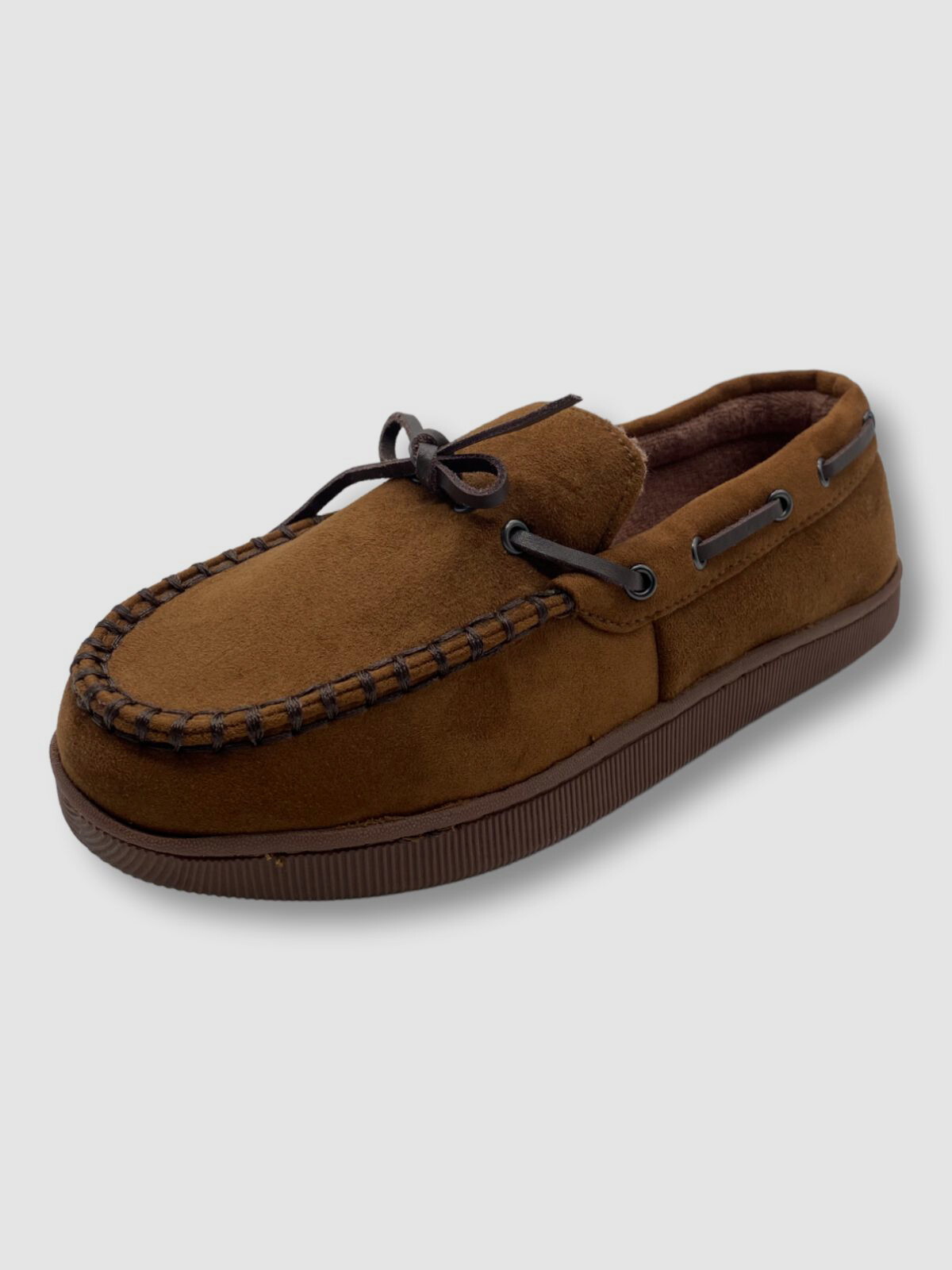 $32 Club Room Men's Brown Moccasin Slip-On Slippers Shoes Size US S (6-7)