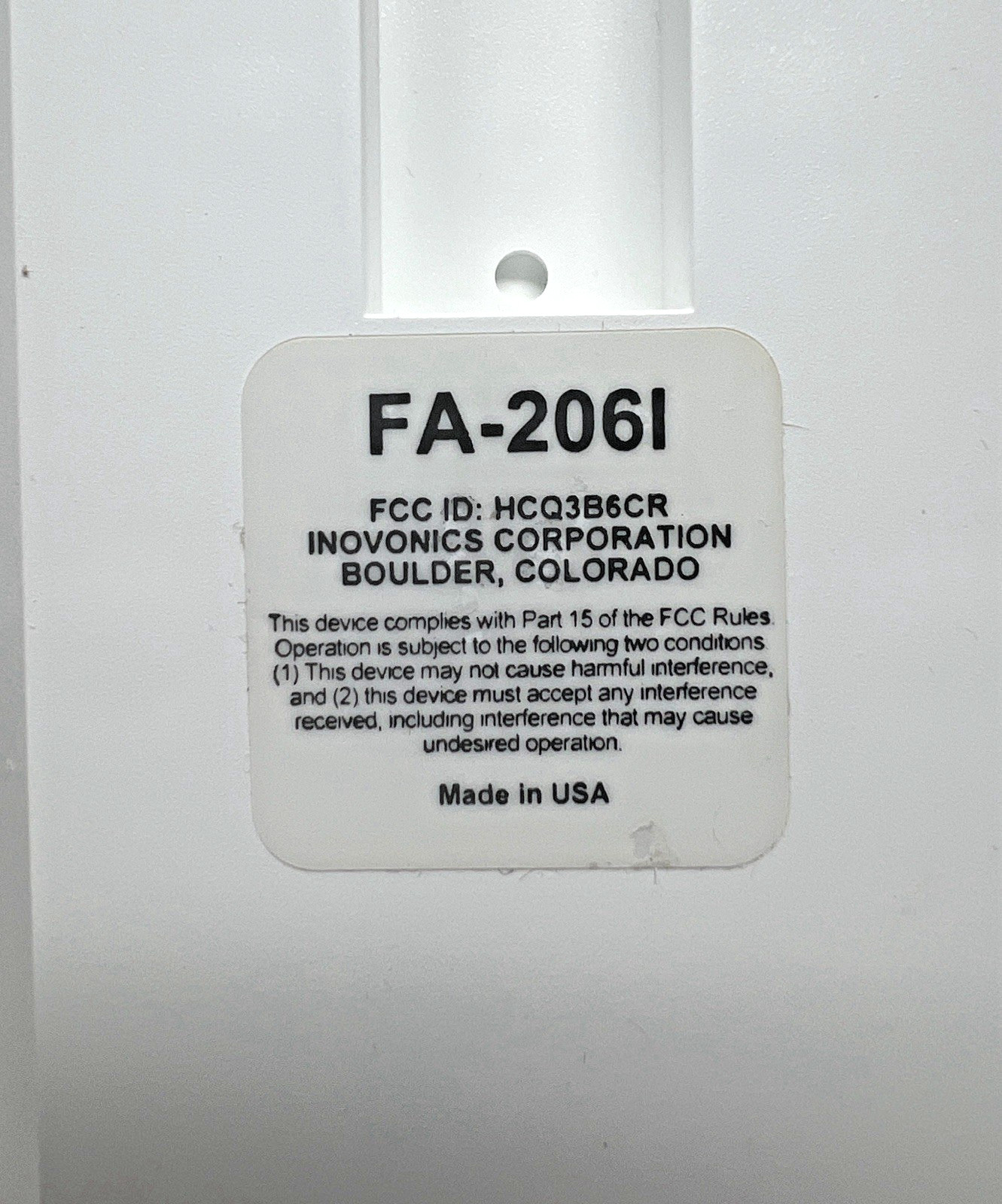 INOVONICS FA206I WIRELESS MOTION DETECTOR SENSOR FOR SECURITY ALARM SYSTEM NEW