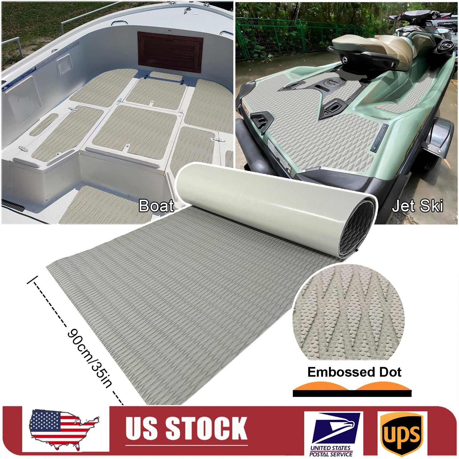 94.5″ EVA Foam Boat Flooring Traction Mat for Yacht Deck , Boat Accessories