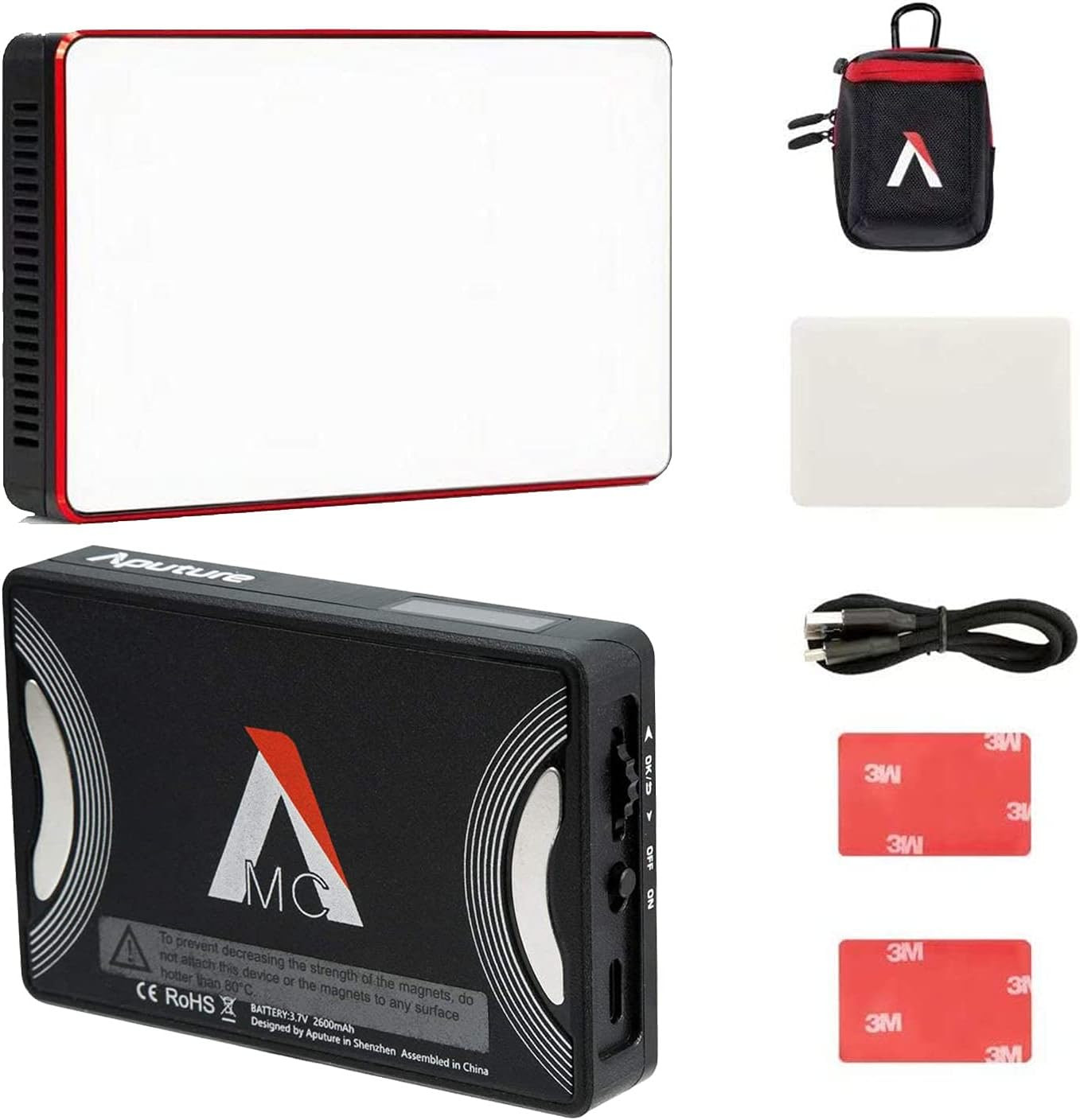 Amaran MC RGBWW Mini on Camera Video Light,3200K-6500K,Cri/Tlci 96+,HSI Mode,Sup