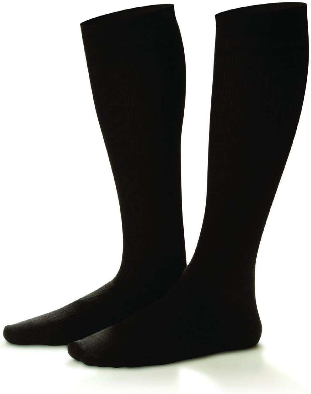 Dr. Comfort  Dress Socks for Men, Cotton, 15-20mmHg (Size: XL) Black