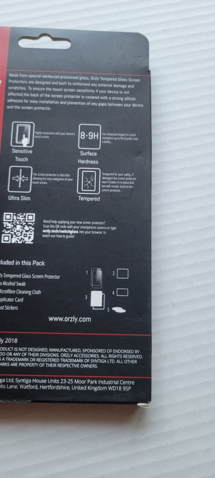 Orzly Switch Premium Tempered Glass Screen Protector 2x