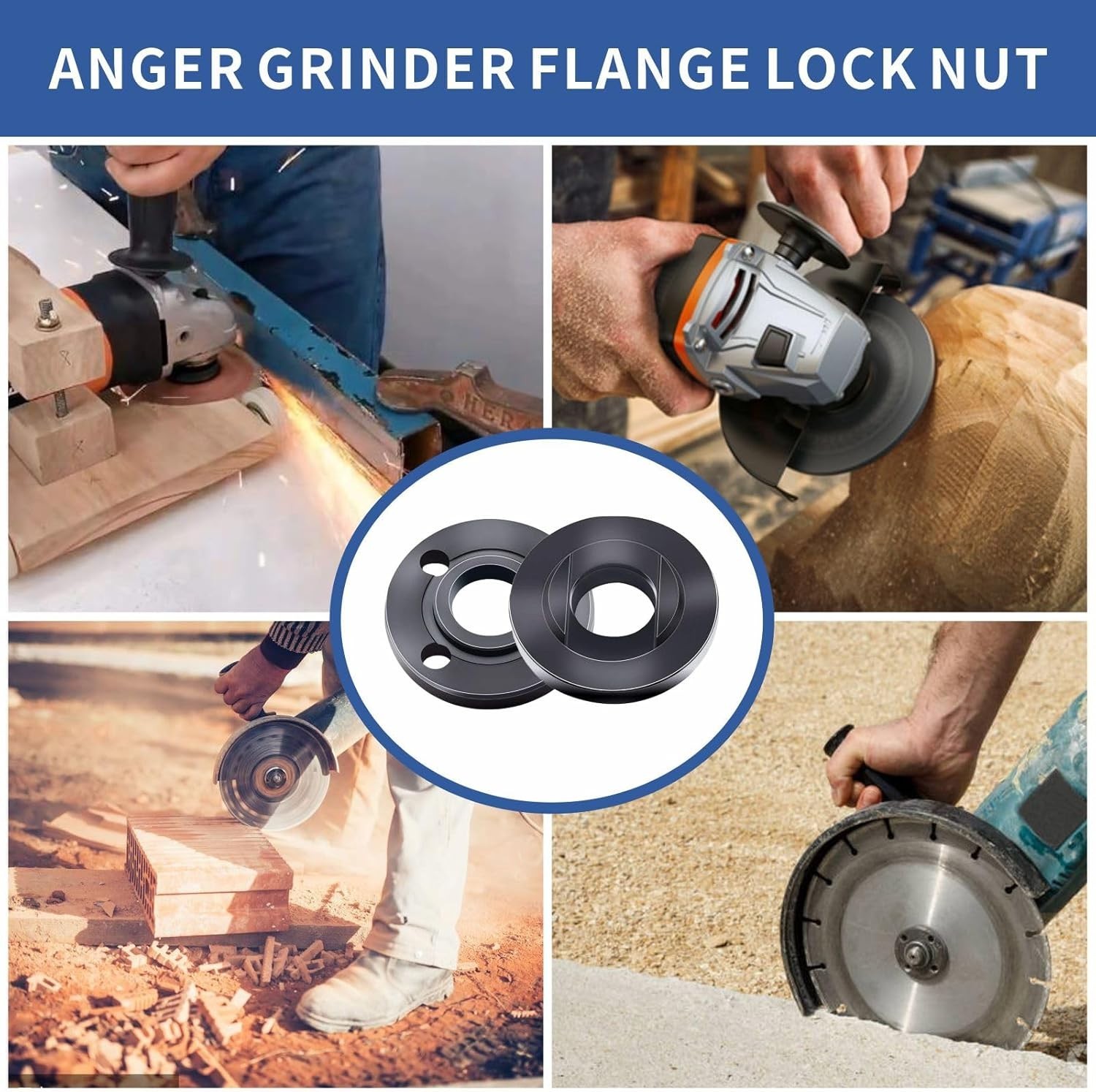 Juego De 7 Tuercas Para Amoladora Angular, Llave Para Amoladora Angular, Tuerca.