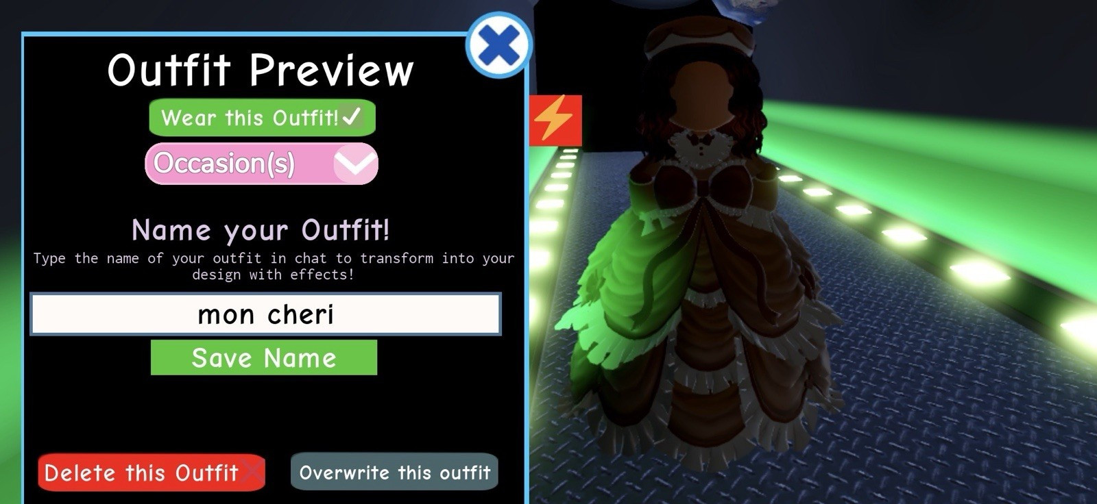 Mon Cheri Roblox Virtual Outfit Digital Collectible Game Item
