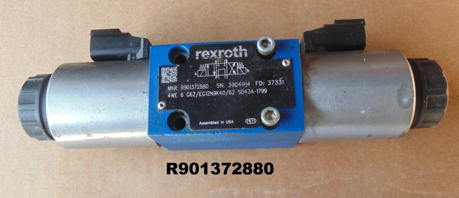 Rexroth 4WE 6 G62/EG12N9K40/62 S043A-1799 R901372880 2 Solenoids