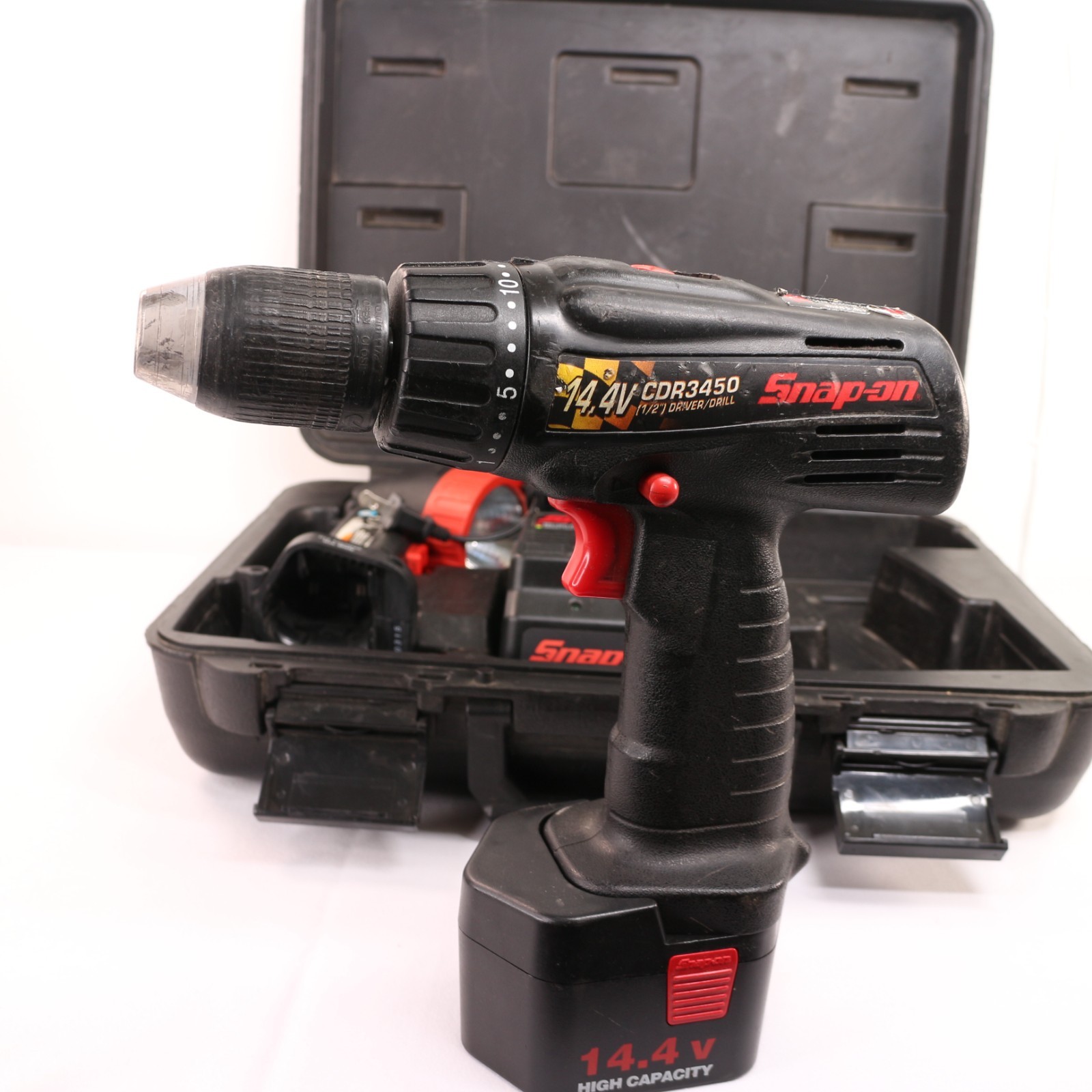 Snap-on CDR3450 Driver Drill Tool Kit TESTED Snap-on CTL918 Flashlight w/ Case