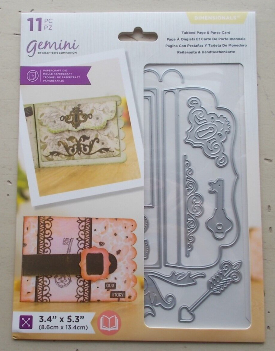 Crafter's Companion Gemini Tabbed Page & Purse Card Dimensional Papercraft Dies