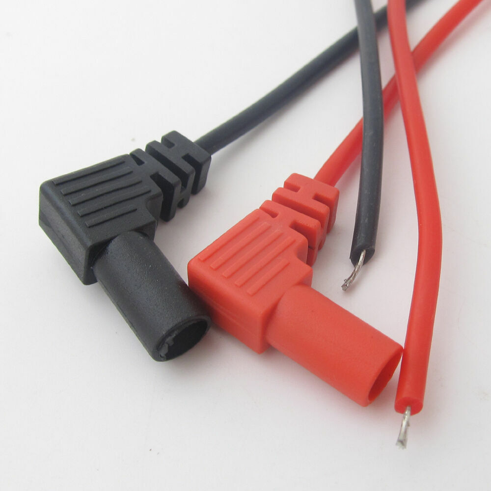 1set Injection Insulation 90°Banana Plug Silicone Test Cable for Multimeter