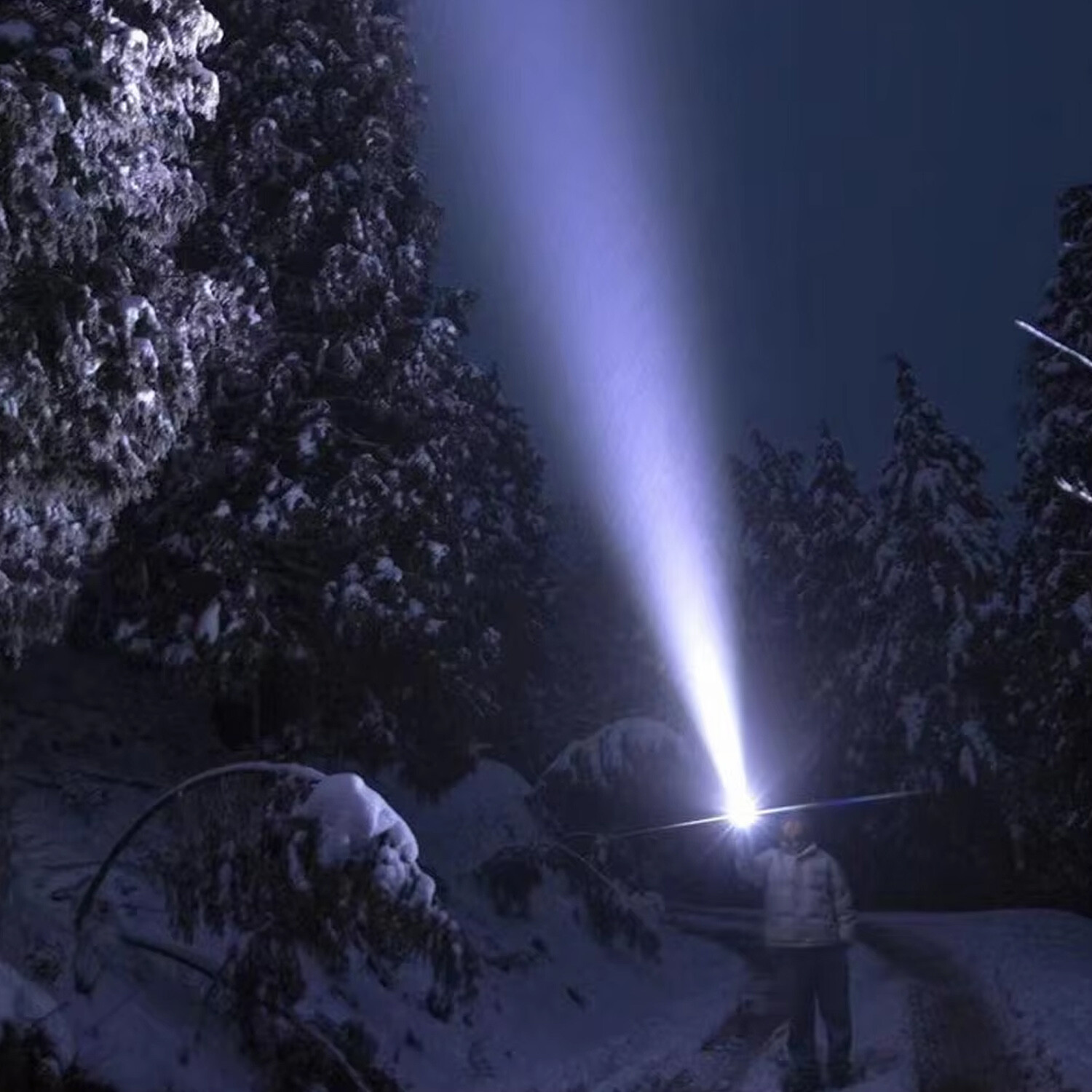 2 Pack Bright Solar/USB Rechargeable LED Spotlight Flashlight Searchlight