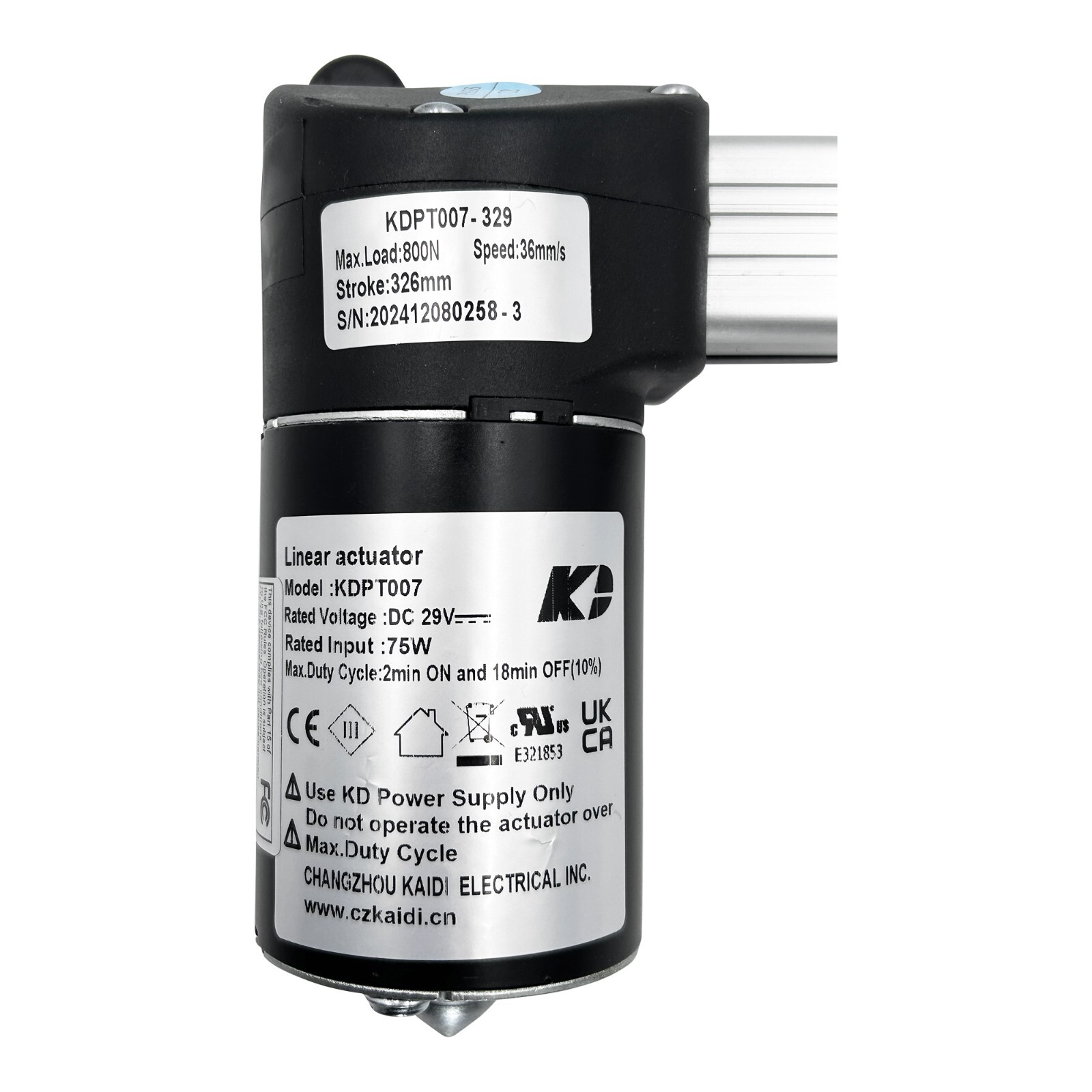 Kaidi KDPT007-329 Linear Actuator Motor Kit for Power Recliner Sofa Lift Chairs