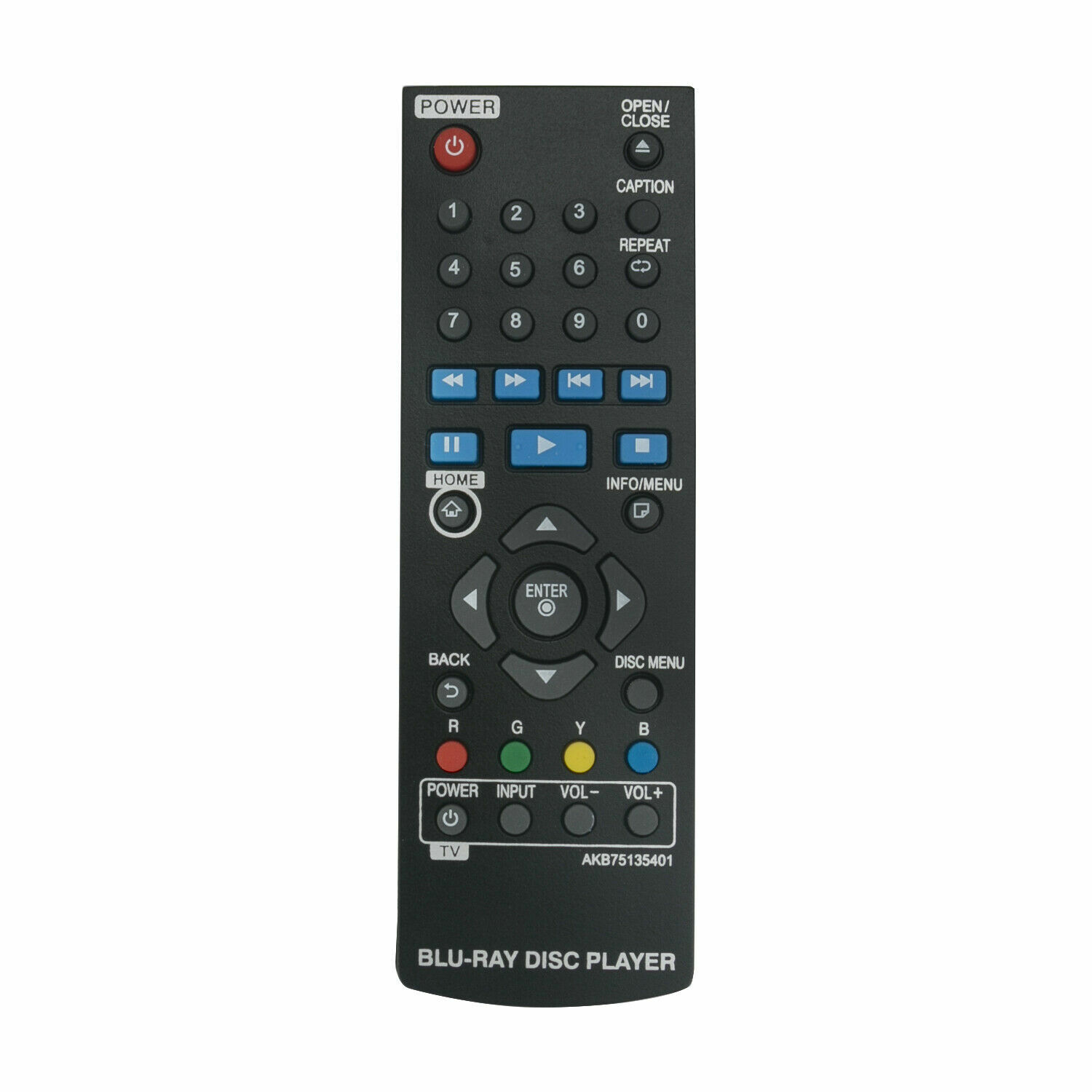 AKB75135401 Remote Control for LG Blu-Ray DISC Player
