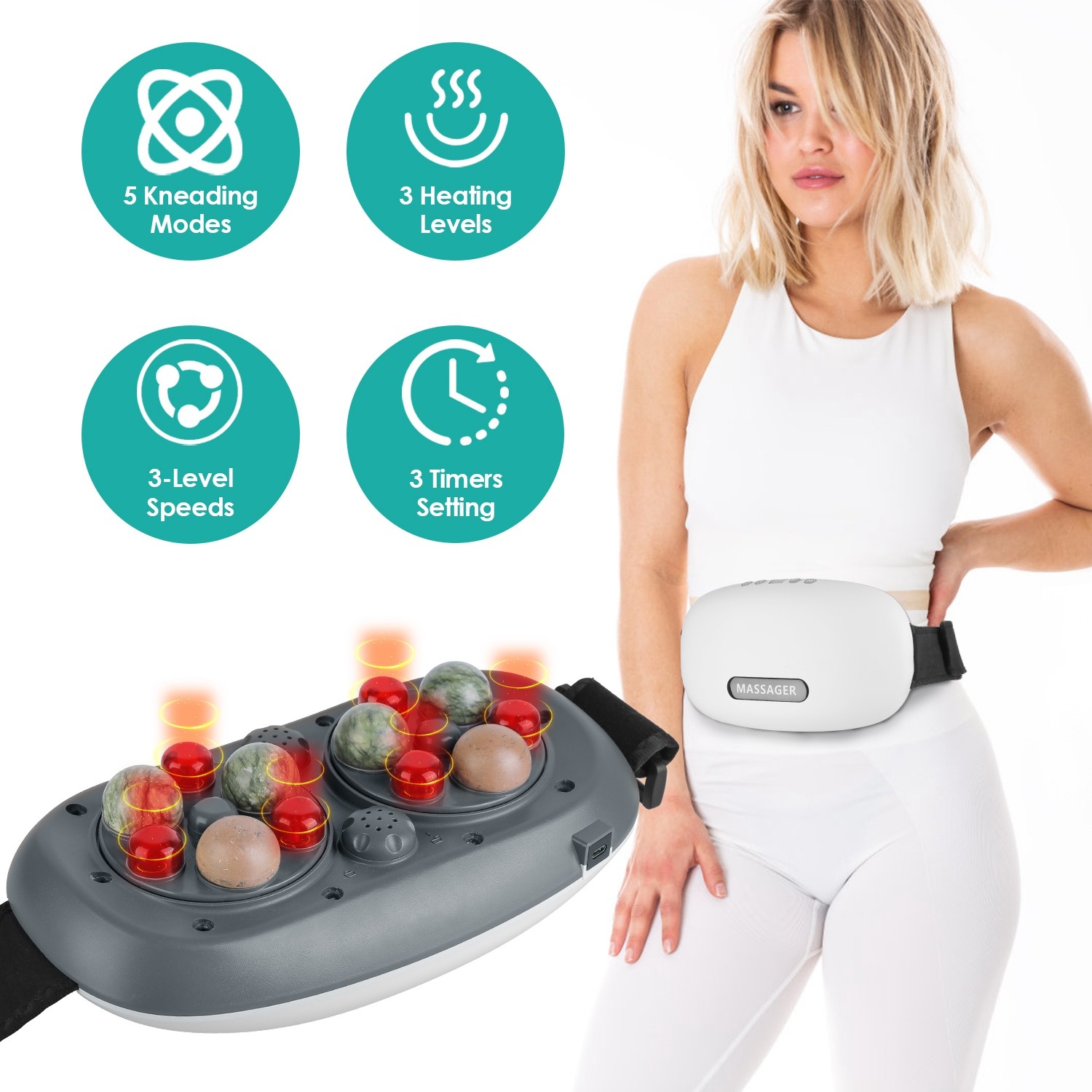Professional Electric Tummy Massager Adjustable Abdominal Massager with 5 Modes