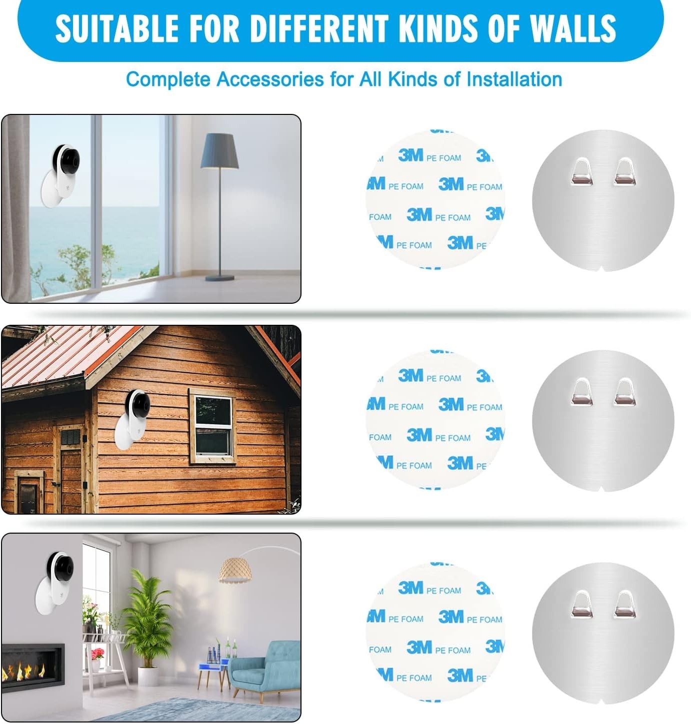 Sturdy & Simple 4-Pack Wall Mount for Yi Home Security Cameras – Hassle-Free!