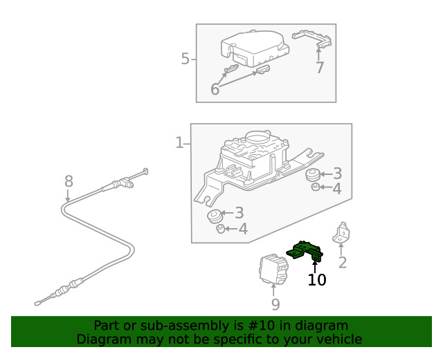 Genuine Honda Control Module Bracket 36701-S9A-A00