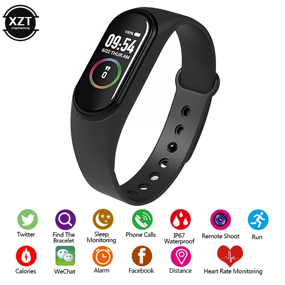 M4 Smart Watch Fitness Tracker Band Blood Pressure Heart Rate Wristband