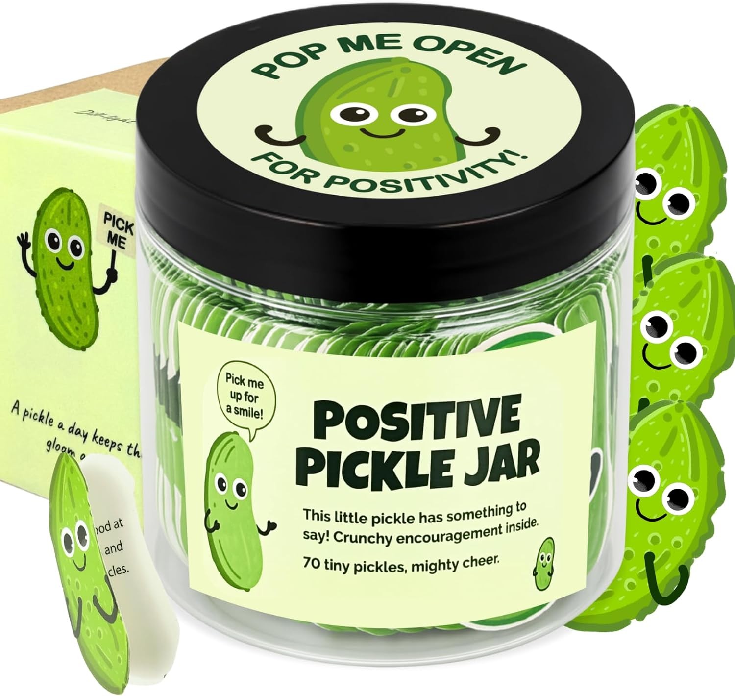 Positive Pickle Jar – 70 Funny Affirmation Cards for Teen Girls & 70