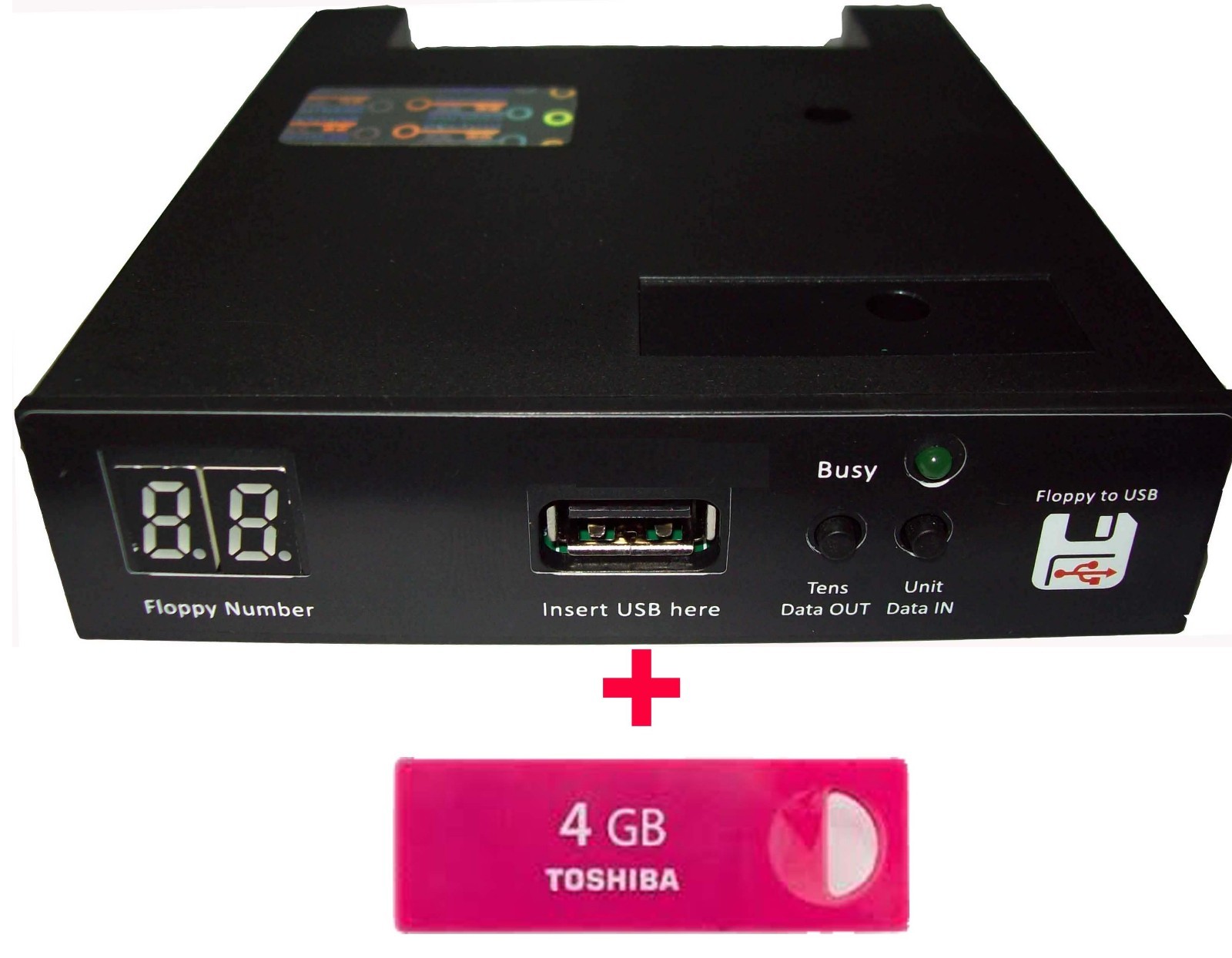 Floppy Drive to USB Converter for Chmer EDM  + 8 GB Flash Drive(1.44-G)