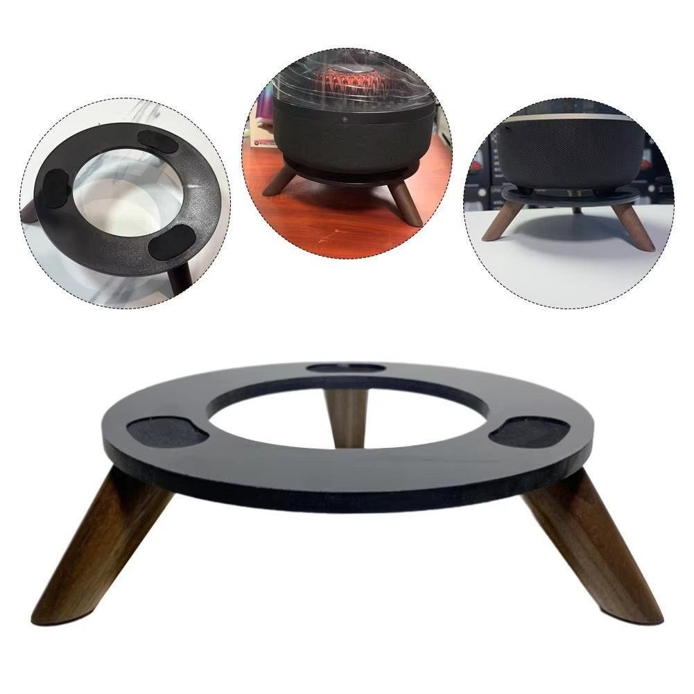 Solid Wood Base Thickened Nonslip Solid Wood Desktop Shock-Absorbing Audio4537