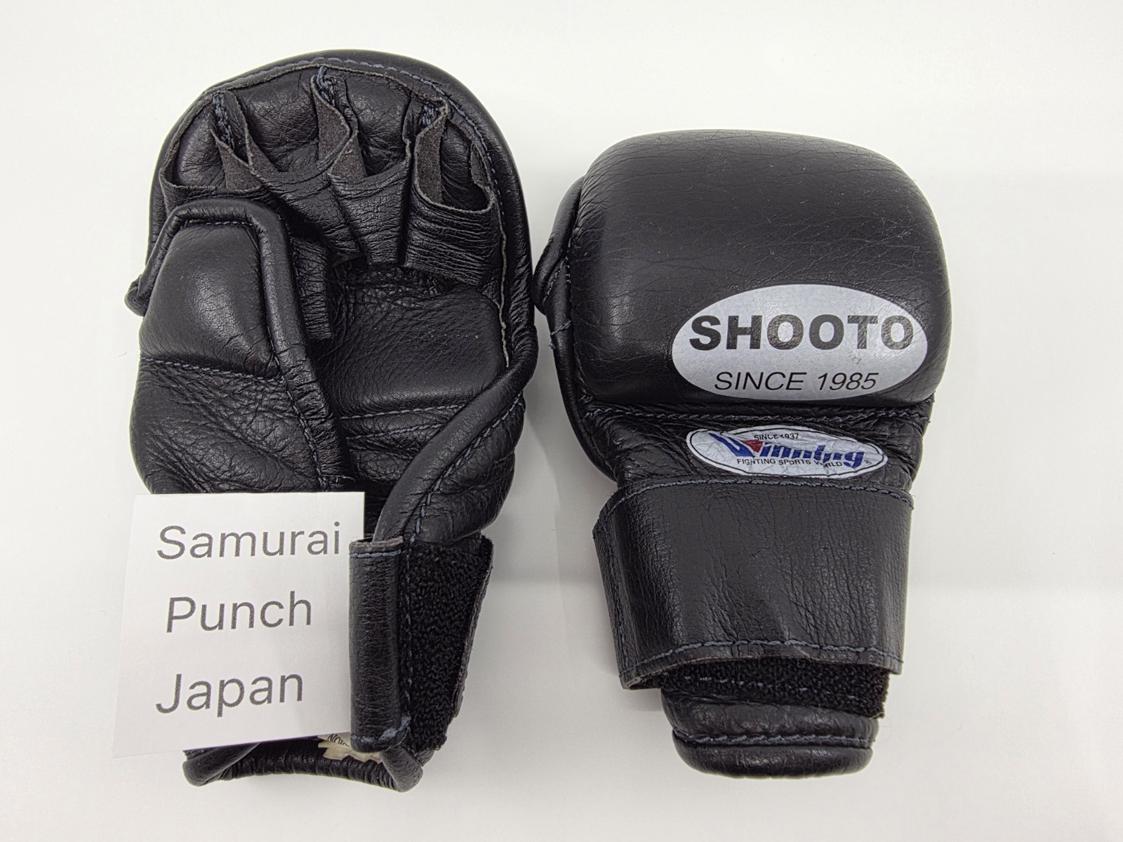 Winning Shooto MMA Gloves S Size Open Finger Hook & Loop Japan Rare Discontinued
